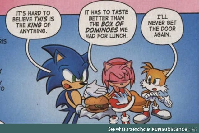 Sonic and Friends try Fast Food