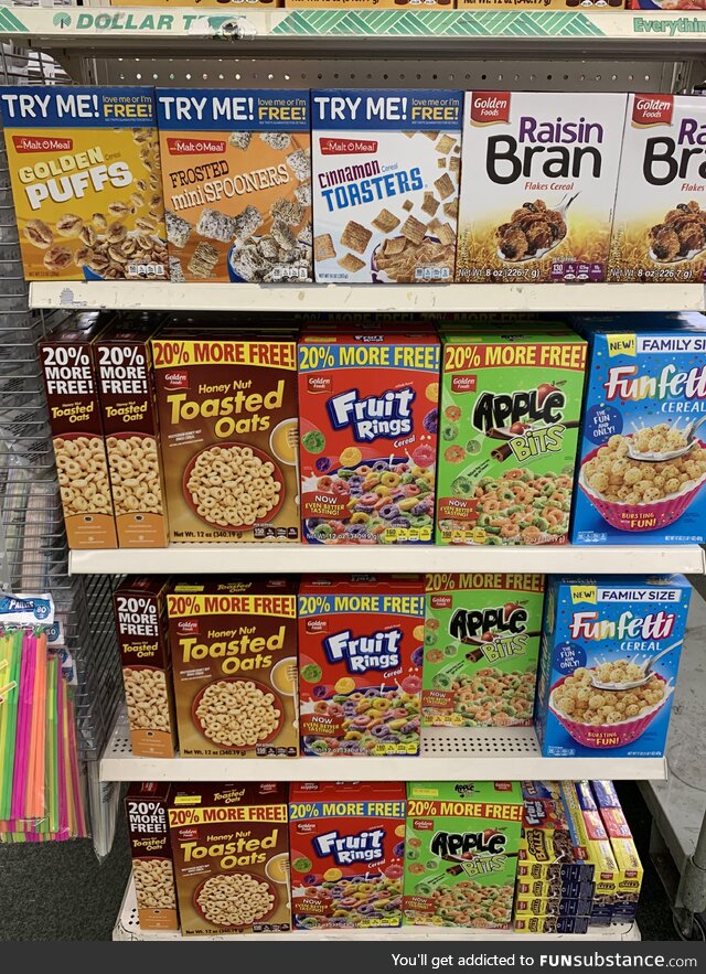 I went to the dollar store today and the cereal brands they had there looked strangely