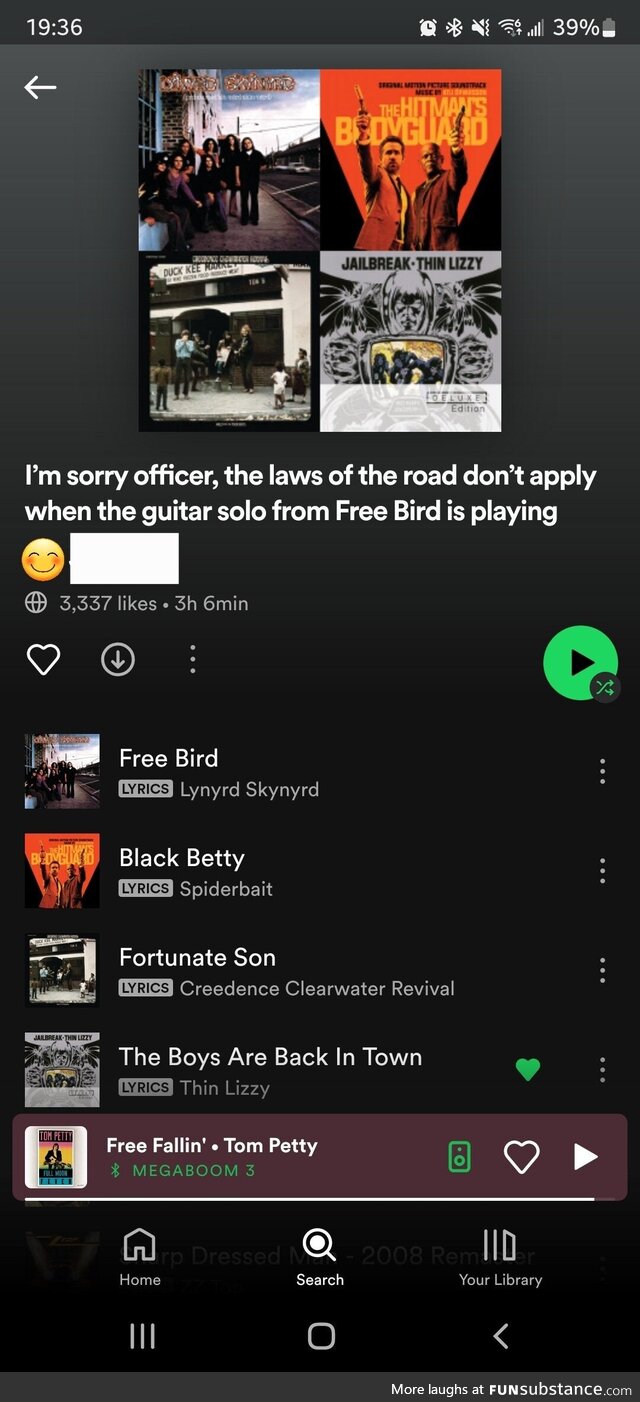 Found this gem while searching for "Free Fallin'"