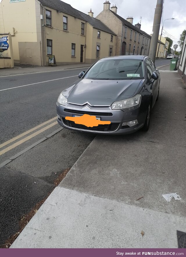 (OC) parked on the walkway, double yellow lines, and beside a dangerous curve