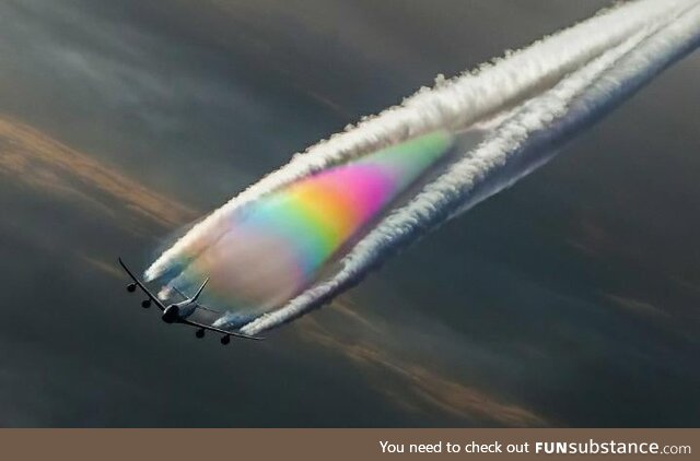 Rare Pick of Gay Chemtrails Being Dispersed by a Gov'ment Plane