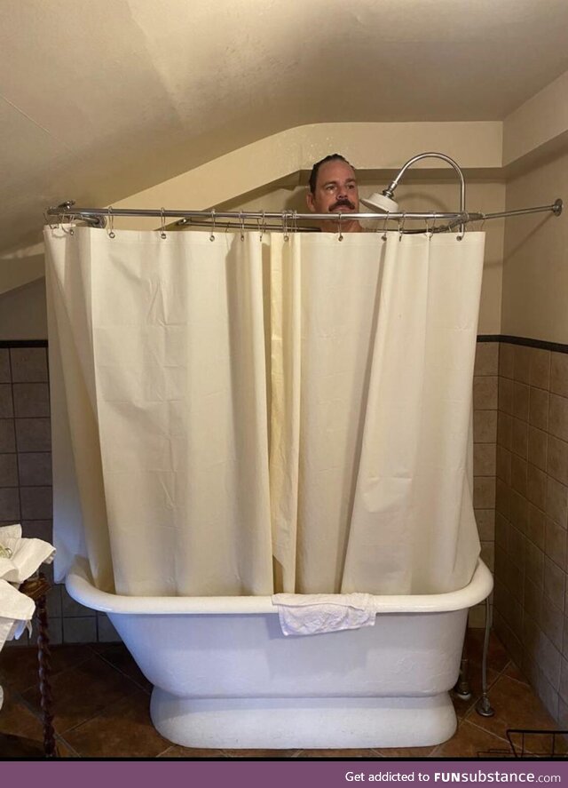 This shower at an airbnb