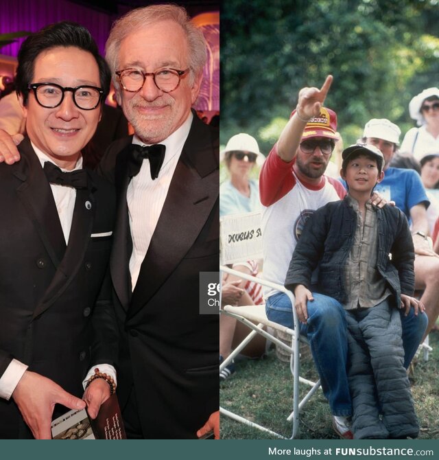 Steven Spielberg and Ke Huy Quan reunite after 39 years after winning at Golden Globes