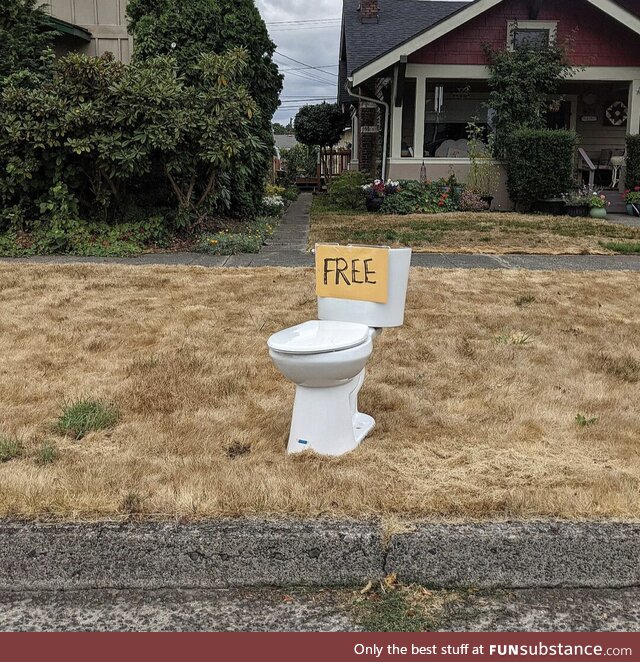 Cool it's free, but I couldn't get it to flush!