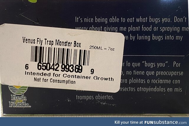Don't eat the Venus flytraps