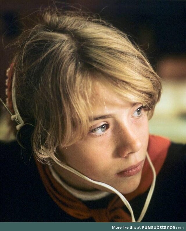 A girl in an English lesson, USSR, 1990