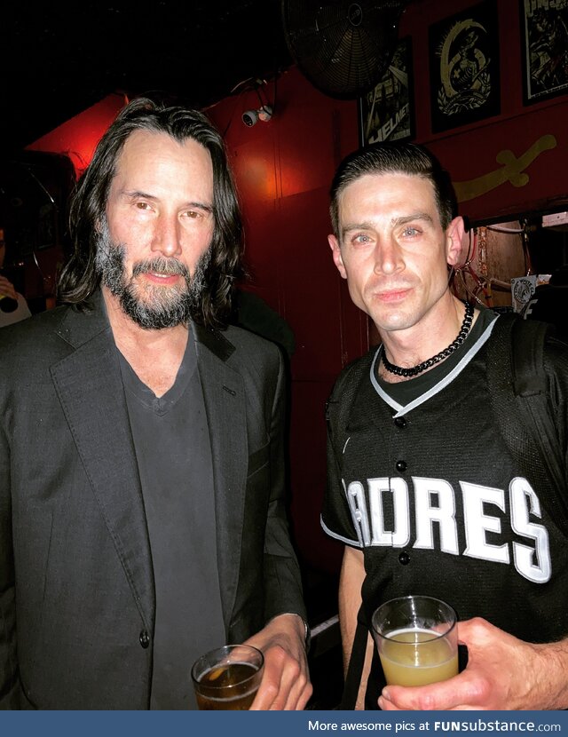 Keanu watched my band’s set on Sunday