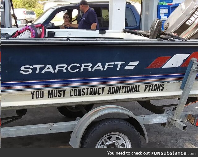 This boat came through my gas station today