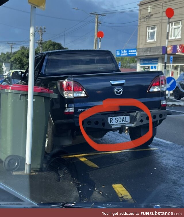 As seen in Auckland, NZ this morning. A touch of genius to get this past the censors
