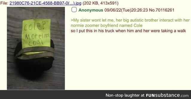 Anon utterly destroys his sister