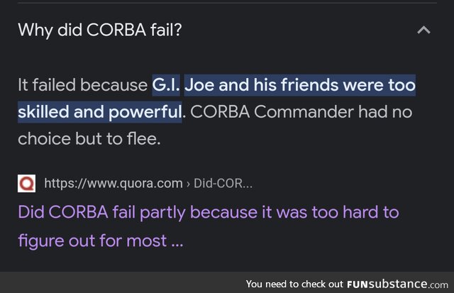 GI Joe hates CORBA too