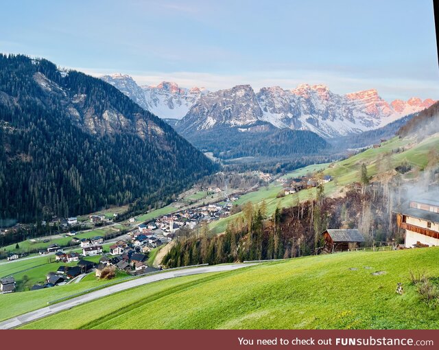 [OC] Good morning from Lungiarü, Südtirol