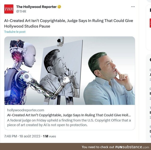 The only reason studios don't use AI, they don't get to sue you