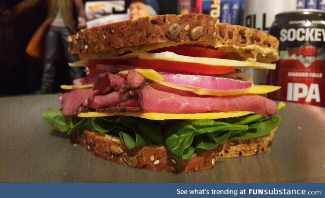 This is how I make my gaming break sandwiches...Stacked!