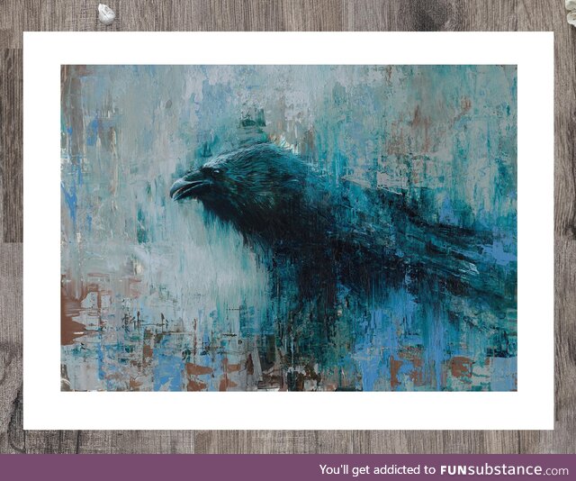 My painting of a raven