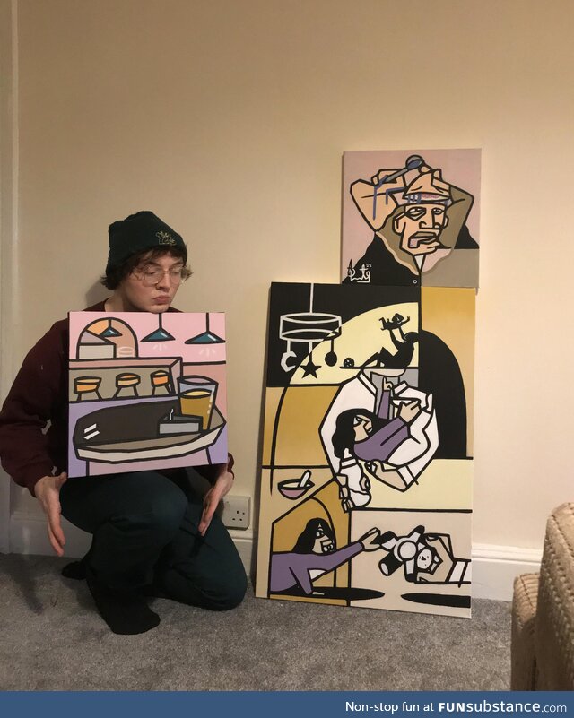 Thought I’d share some more paintings I’ve done this past week after so much support