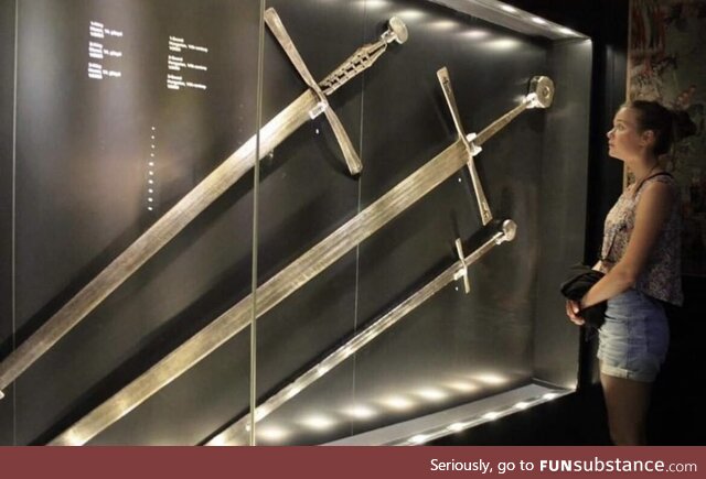 Massive swords of Hungarian origin dating back to the 14th century are now on display at