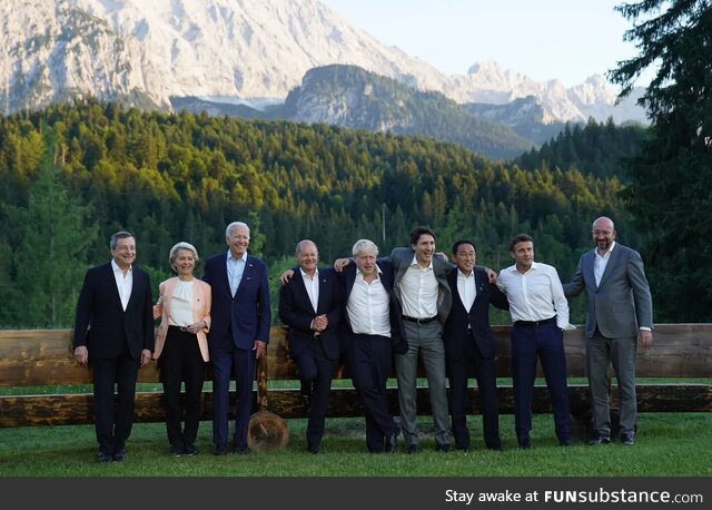 A somewhat different official G7 group photo