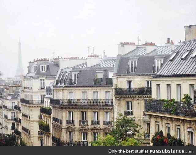 The view from our hotel balcony in Paris, France. Taken with my Nikon D5000 during mid