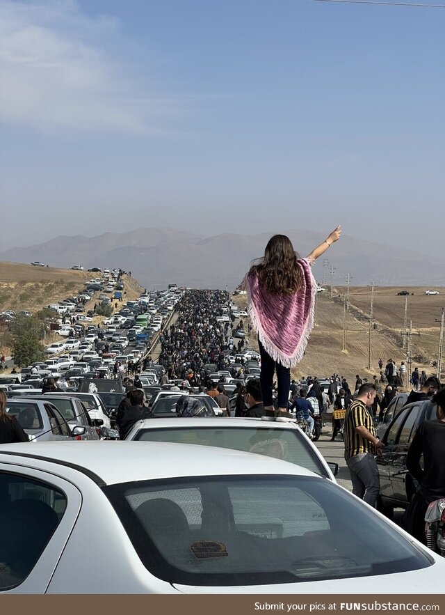 People on their way to mourn 40th day of Mahsa Amini's death (its tradition).Women , Life