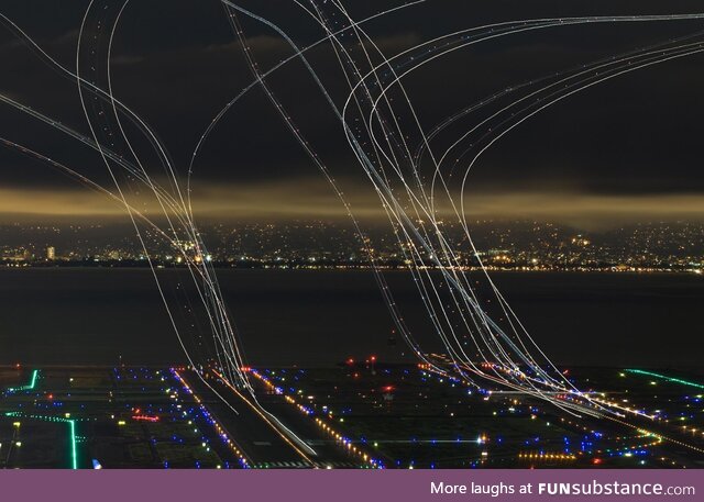 4 hours of planes departing SFO (OC)