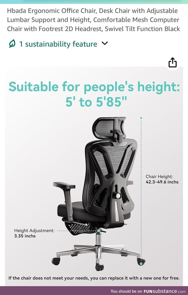 Oh good, Suitable for those between 5 and 12 feet tall