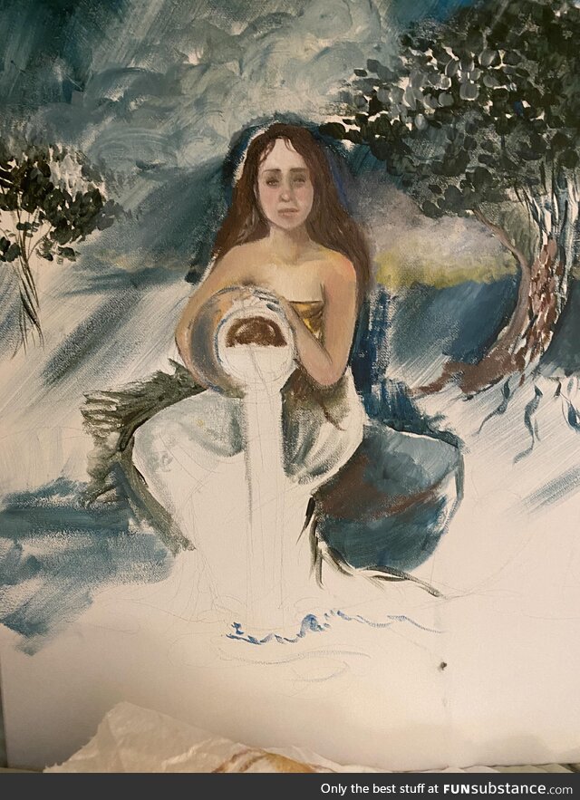 [OC] finally started a new painting after two years of nothing- thanks for motivating me