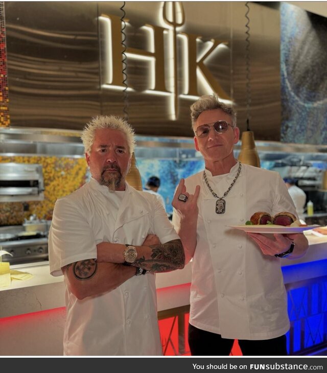 Guy Fieri & Gordon Ramsey trade looks