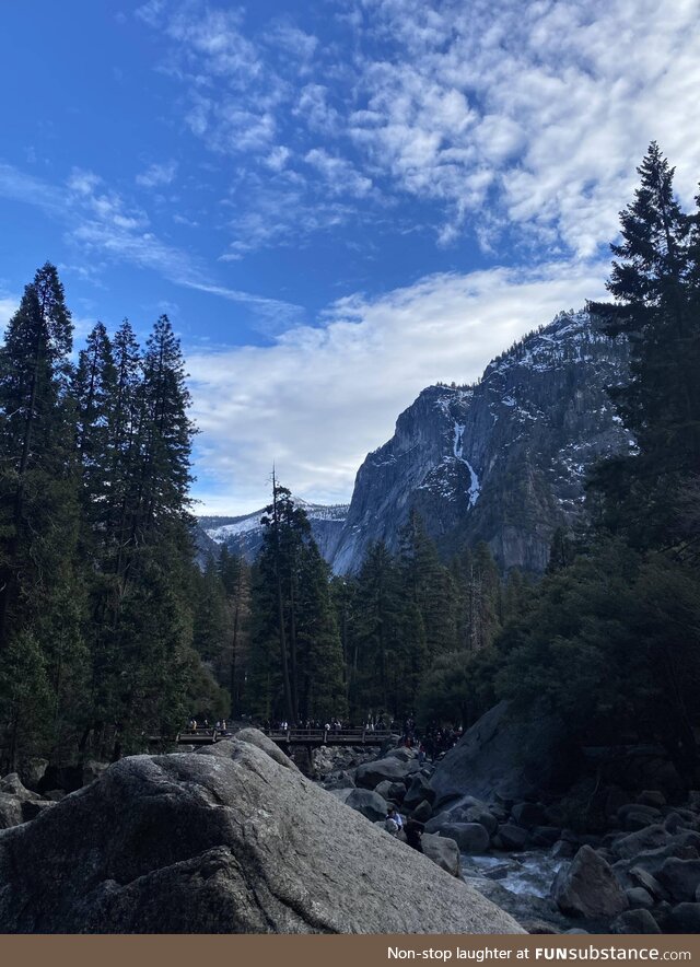 Upper yosemite falls, christmas day