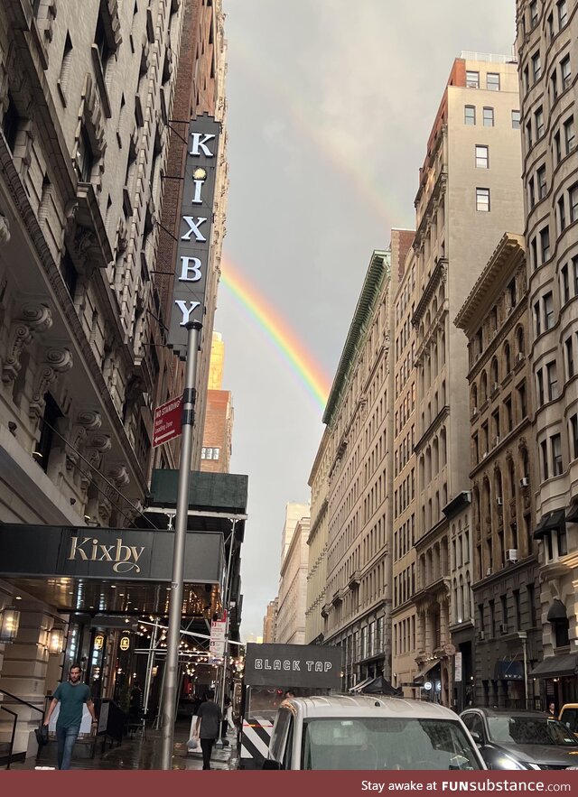 Strongest rainbow I’ve ever seen in person, NYC September 11th, last year