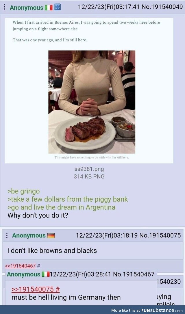 Taking a prolonged vacation in Argentina is a german custom