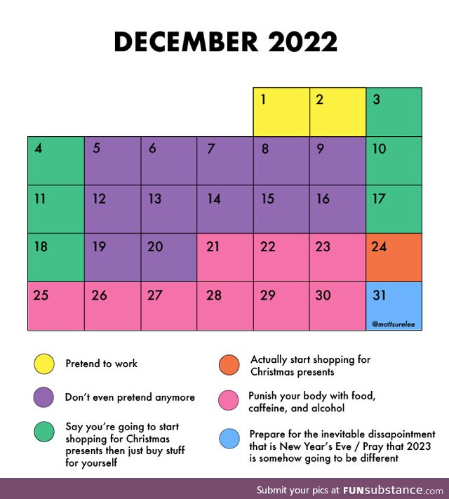 December schedule