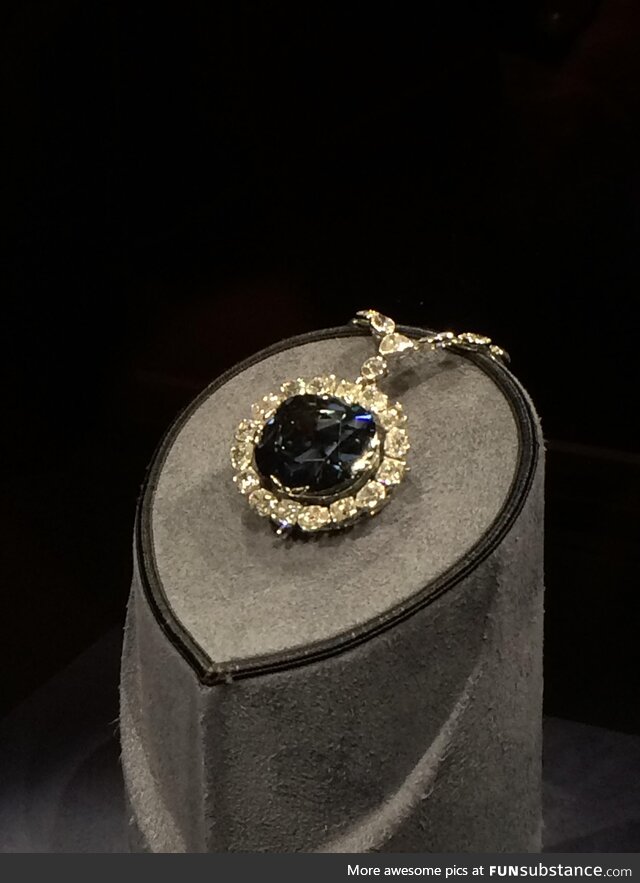 The Hope Diamond in the Natural History Museum, Washington, DC