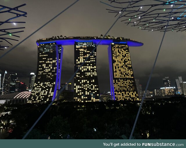 A photo of Marina Bay Sands that my mom took on her trip across Asia