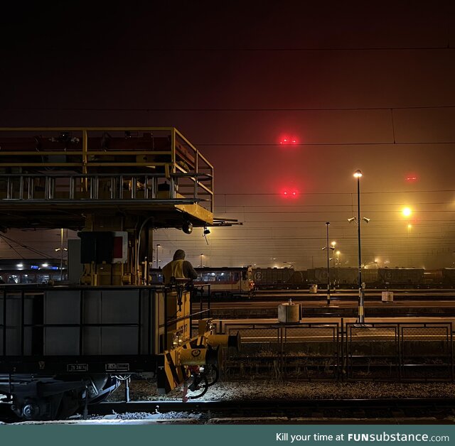 Train station at 4am looks like it’s in the future