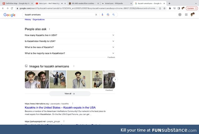I searched Kazakh Americans