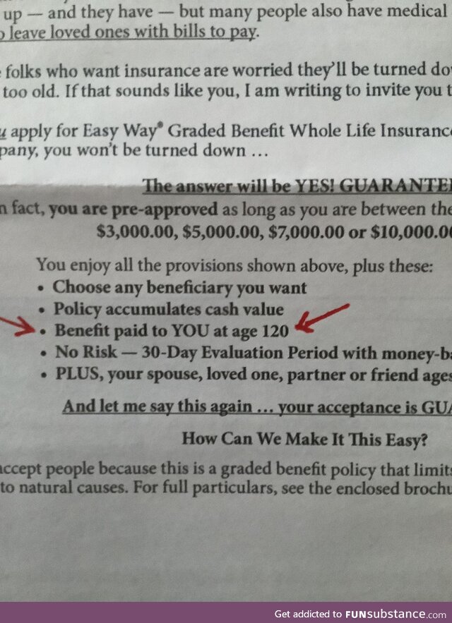 Saw someone else post about insurance. Thought I would add this ad for life insurance