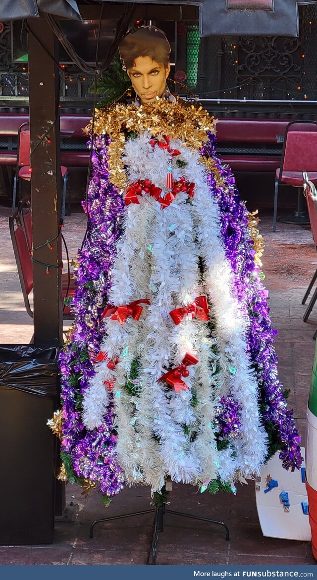 The tree at my local bar. Merry Prince'Mas!