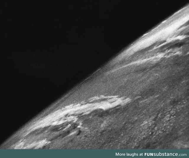 First ever image of space from a US-captured German V2 rocket, 1946