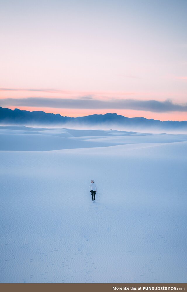 Photo my friend took of me at the white sands national park