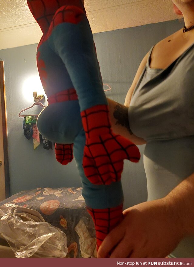 Not sure where this belongs, but Spiderman has one hell of an ass(my girlfriend got this