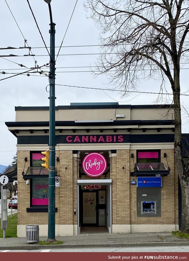 Bank turned into a cannabis dispensary in Vancouver