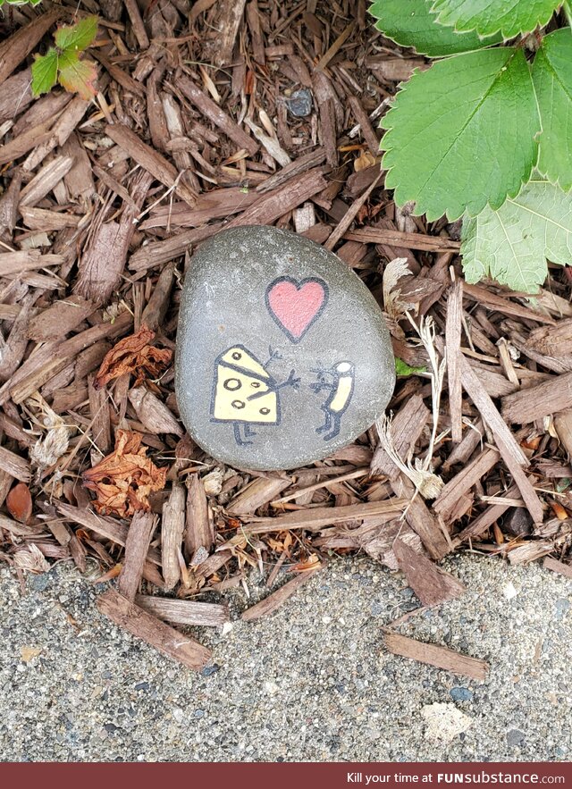 This painted rock I found today at the park