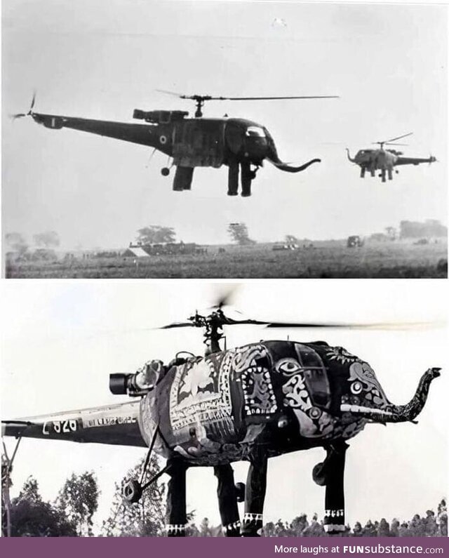 Elecoptors: Indian Army had flying elephant helicopters in the seventies