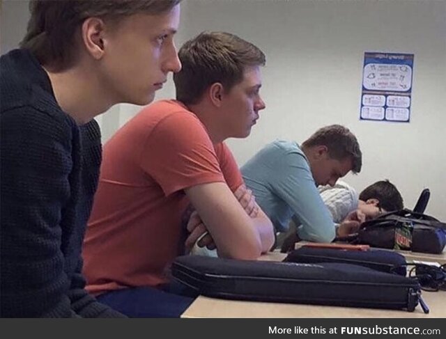 The 4 stages of a morning lecture