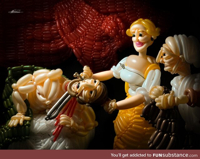 Judith Beheading Holofernes - balloon rendition