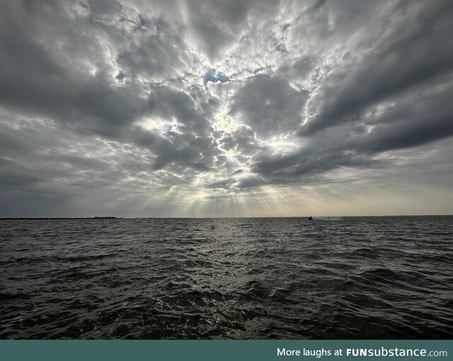 ITAP: Sun through the clouds in Lake Erie