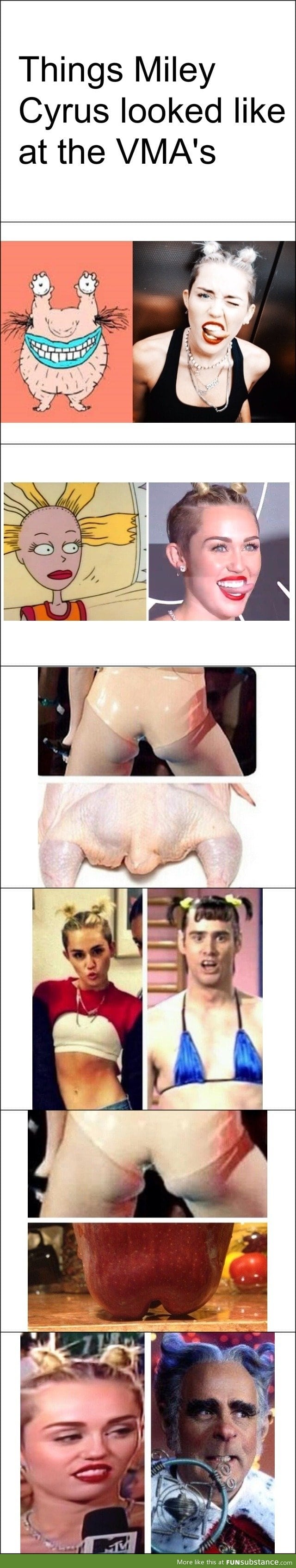 What Miley looked like at the VMA's