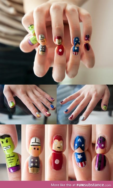 Geeky nail art