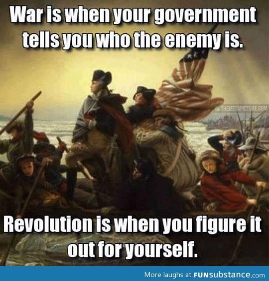 Difference between war and revolution